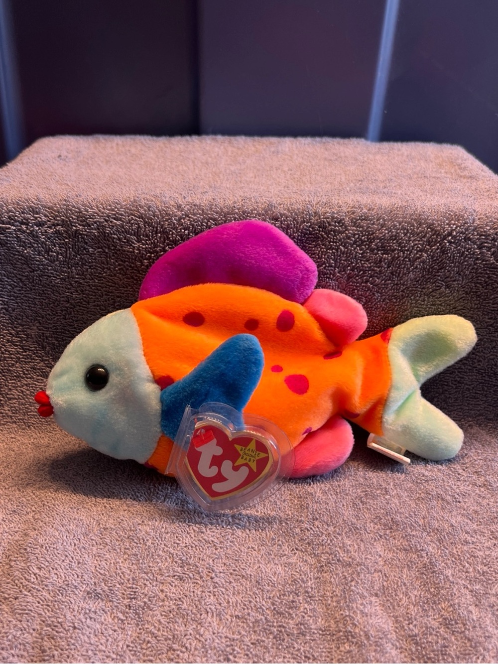TY Original Beanie Babies 8” Lips The Fish 1999 Summer Show Exclusive Retired